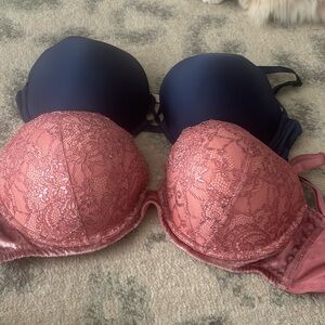 Two victorias secret push up bras